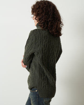 burne knit sweater - olive