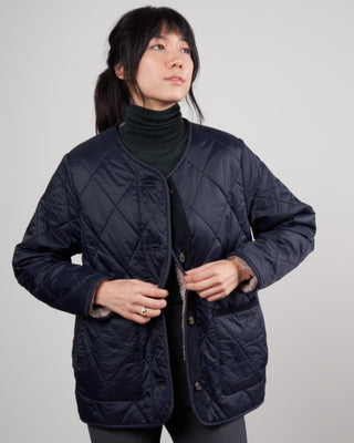 roslin quilted coat - navy
