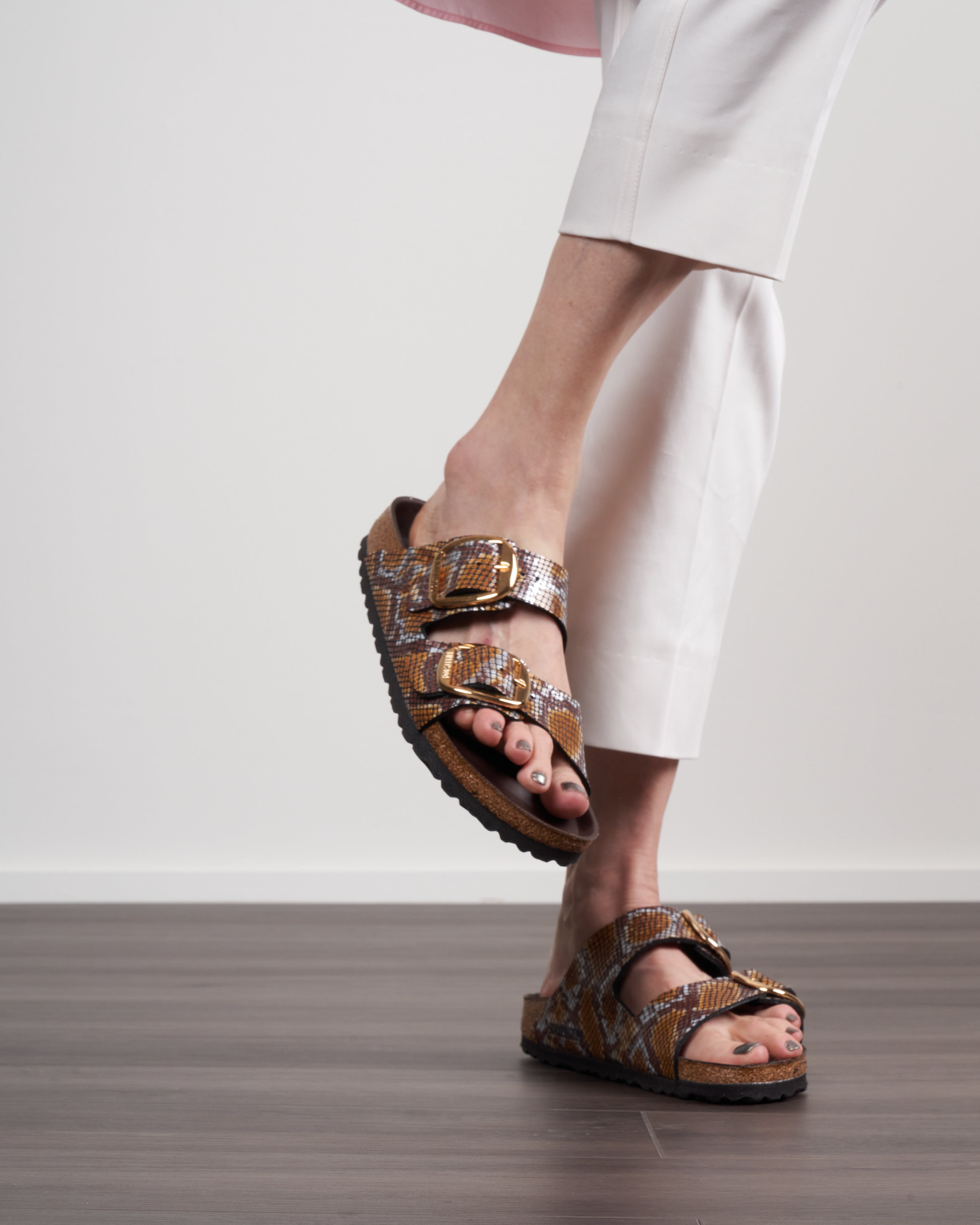 Birkenstock Arizona Big Buckle Microfiber Python Brown