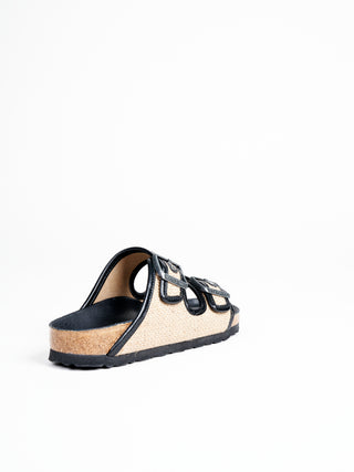 arizona natural jute sandal - black