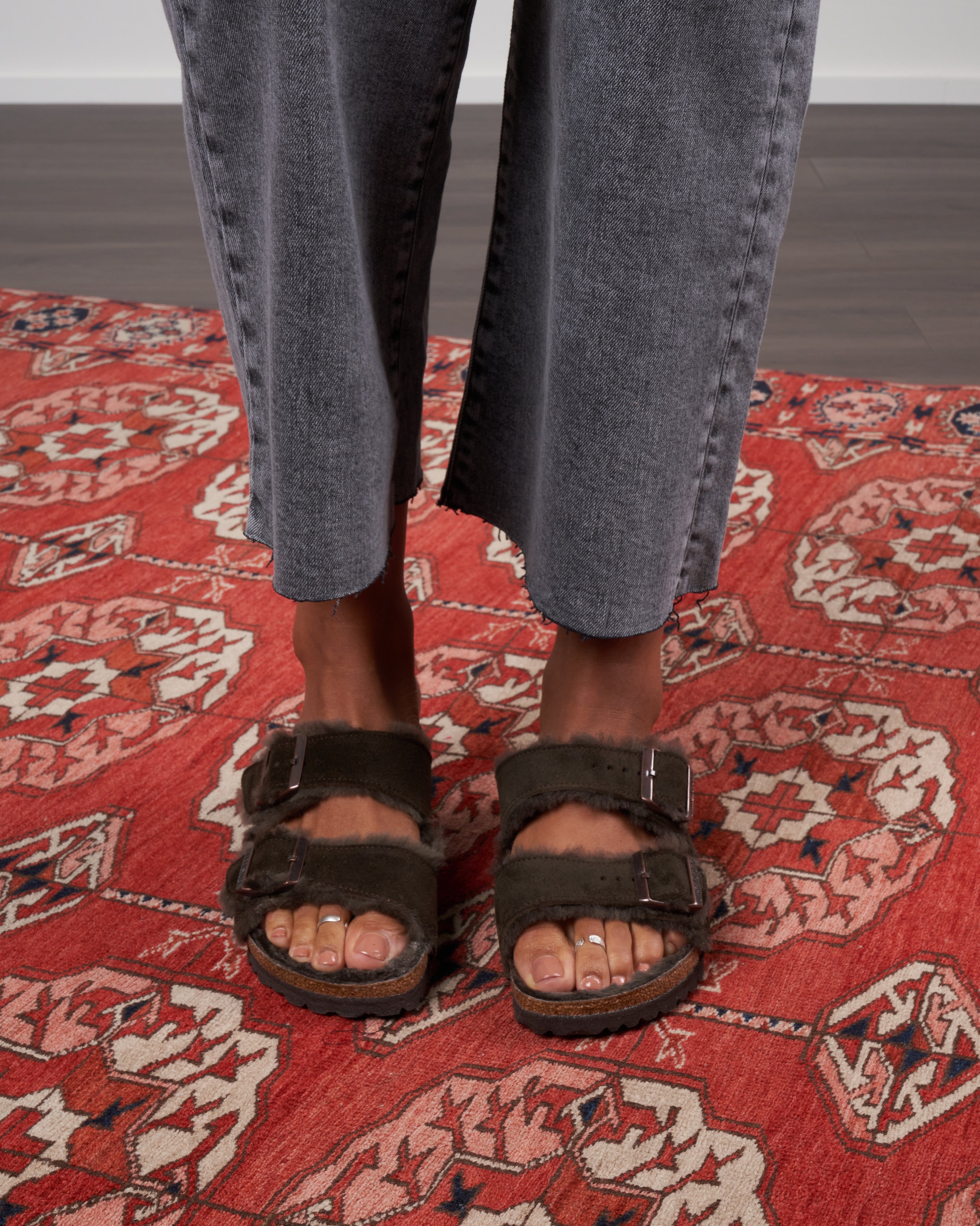 Birkenstock Women's Arizona Shearling Sandals - Mocha