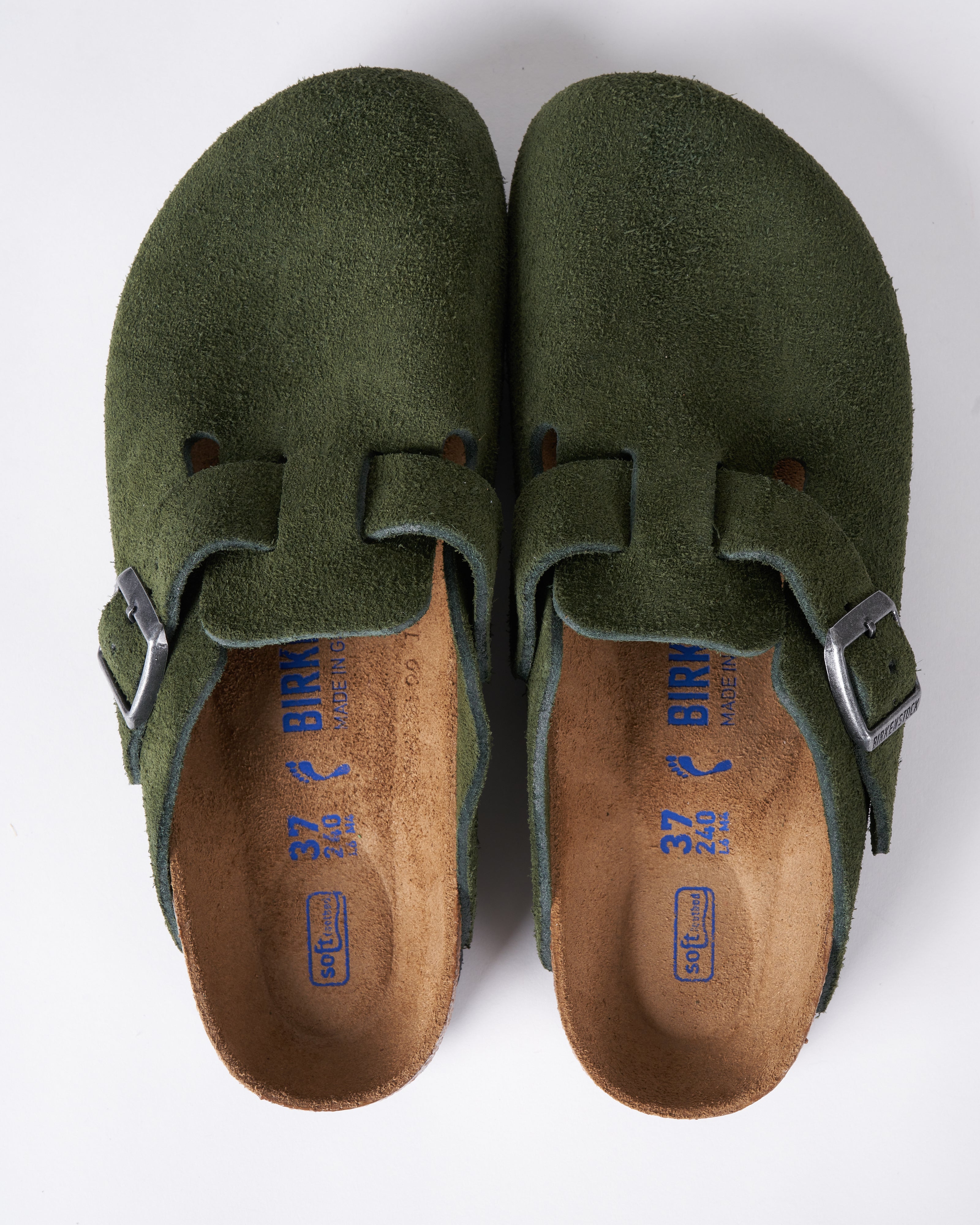 birkenstock monstera Birkenstock Boston Soft Footbed Suede Mountain View