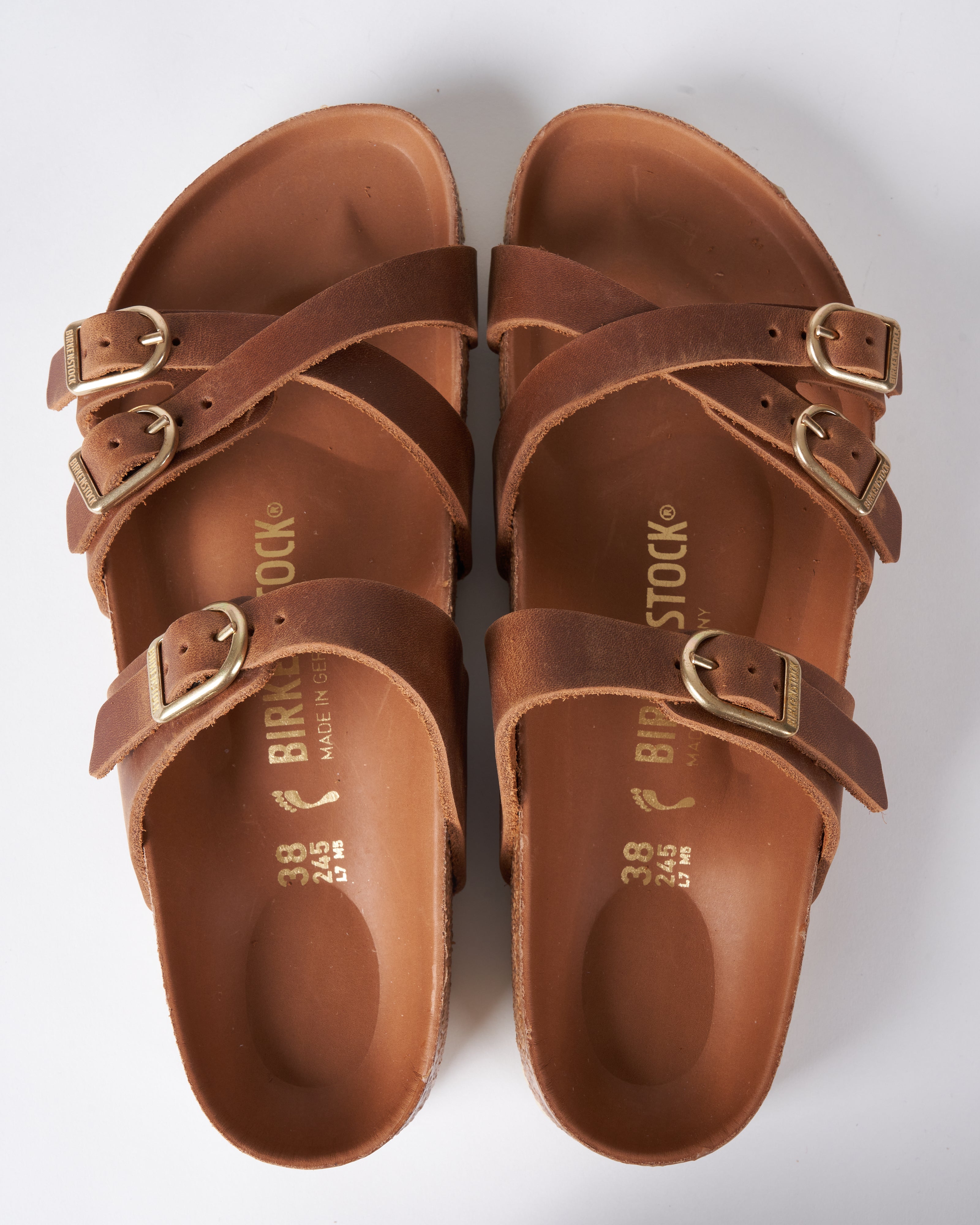 Birkenstock Franca Hex Cognac Oiled Leather - Main Image