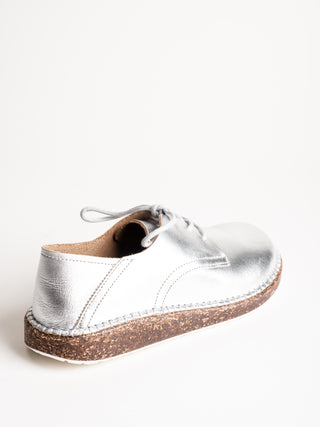 gary metallic leather loafer - silver