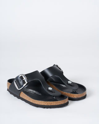 gizeh big buckle sandal - leather black