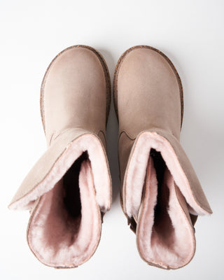 uppsala shearling boot - gray taupe suede/soft pink shearling