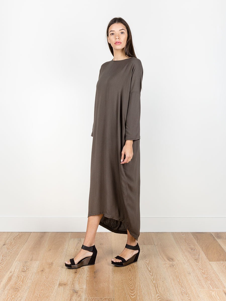 black crane long dress New Easy Dress / Sumi Black