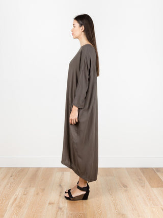 pleated cocoon dress