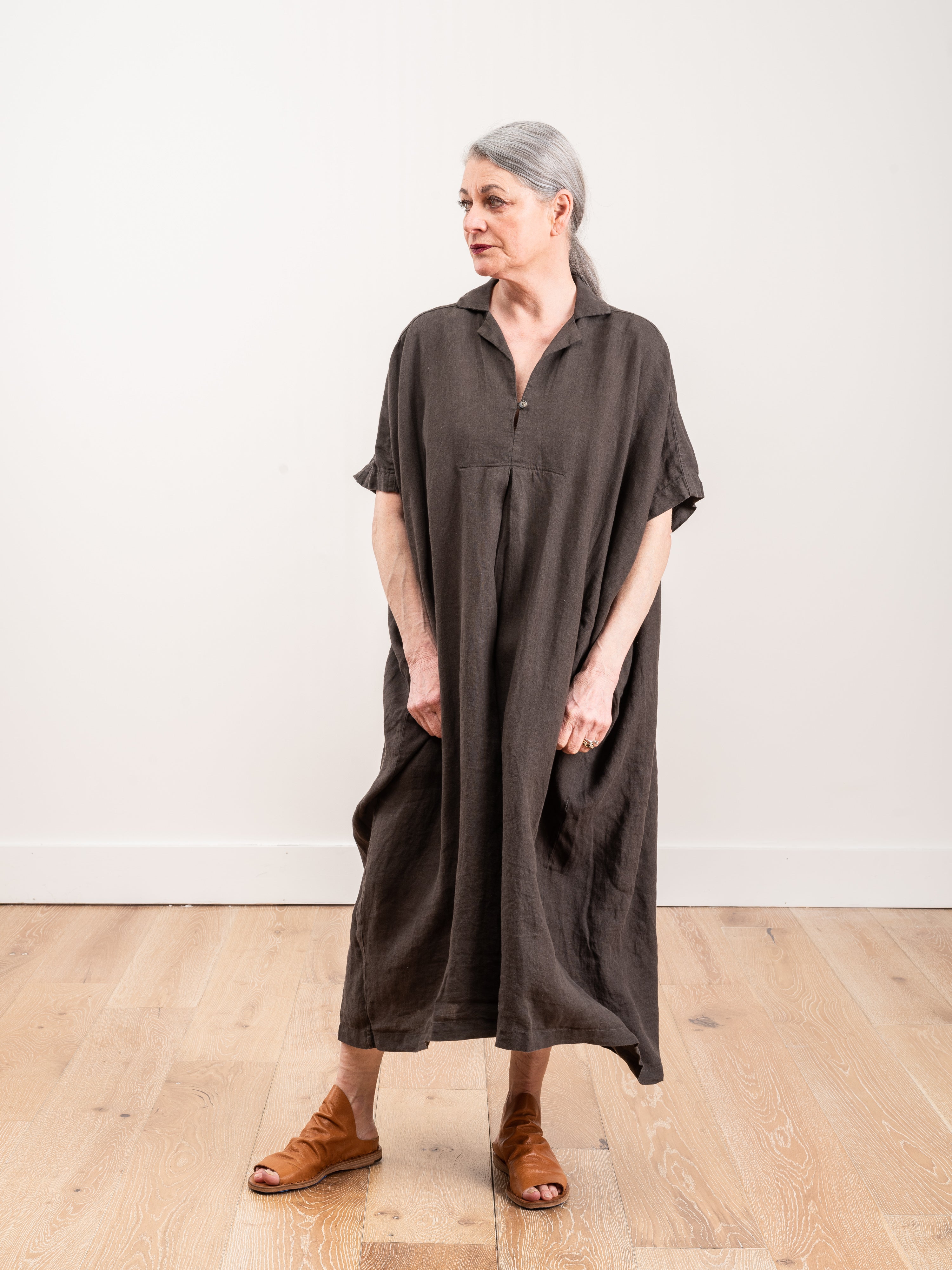 Black Crane Kite Dress Charcoal Black Crane Kite Dress Charcoal
