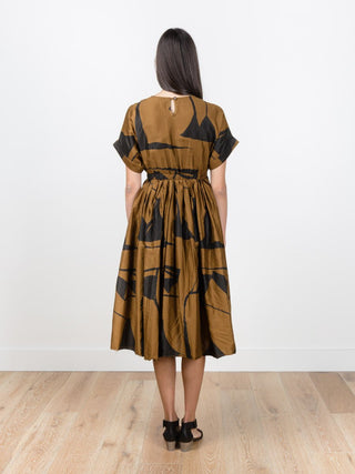 pleated dress - print