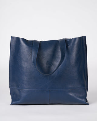 blu shoulder tote - blue leather