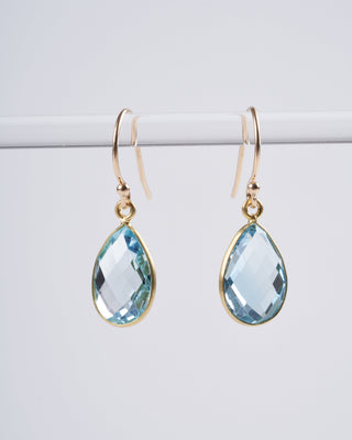 blue topaz drop earrings