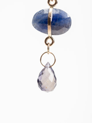blue sapphire and iolite earrings