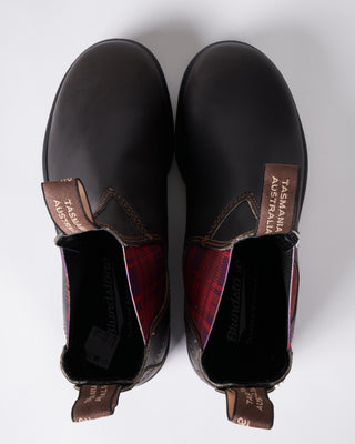 2100 stout leather boot/burgundy tartan insert