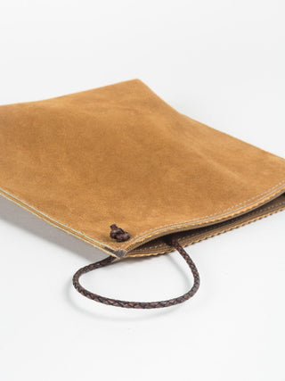 suede strappy pouch