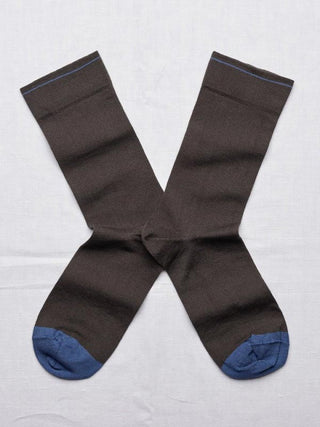 short sock - charcoal/blue