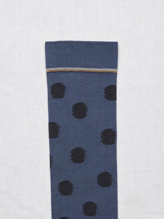 tall sock - denim polka dot