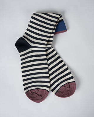 short sock- black and white stripe