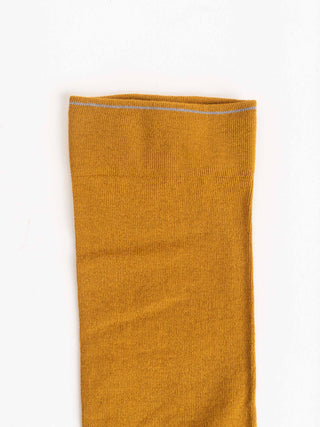 short sock - mustard brown/grey