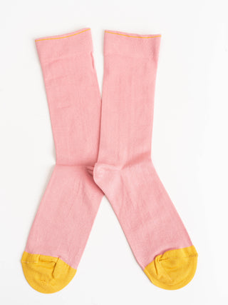 short sock - pink/yellow