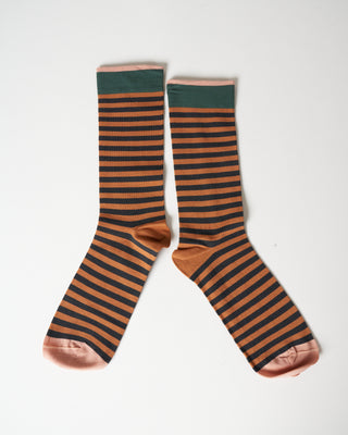 short socks - black/orange stripe