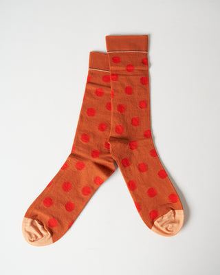short socks - orange dot