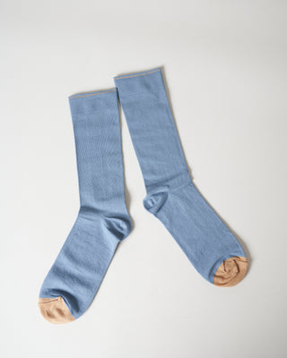 short socks - solid blue