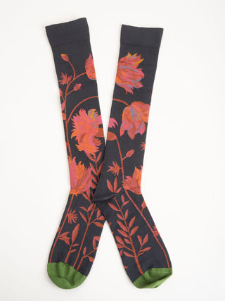 tall sock - pink floral