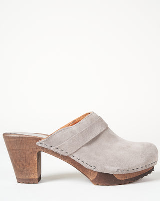 high clog - taupe suede