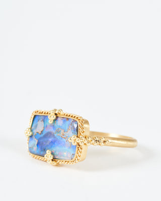 boulder opal ring - gold/opal