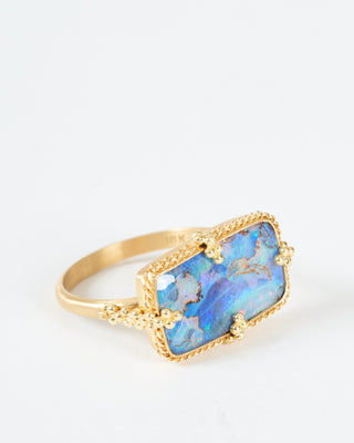 boulder opal ring - gold/opal
