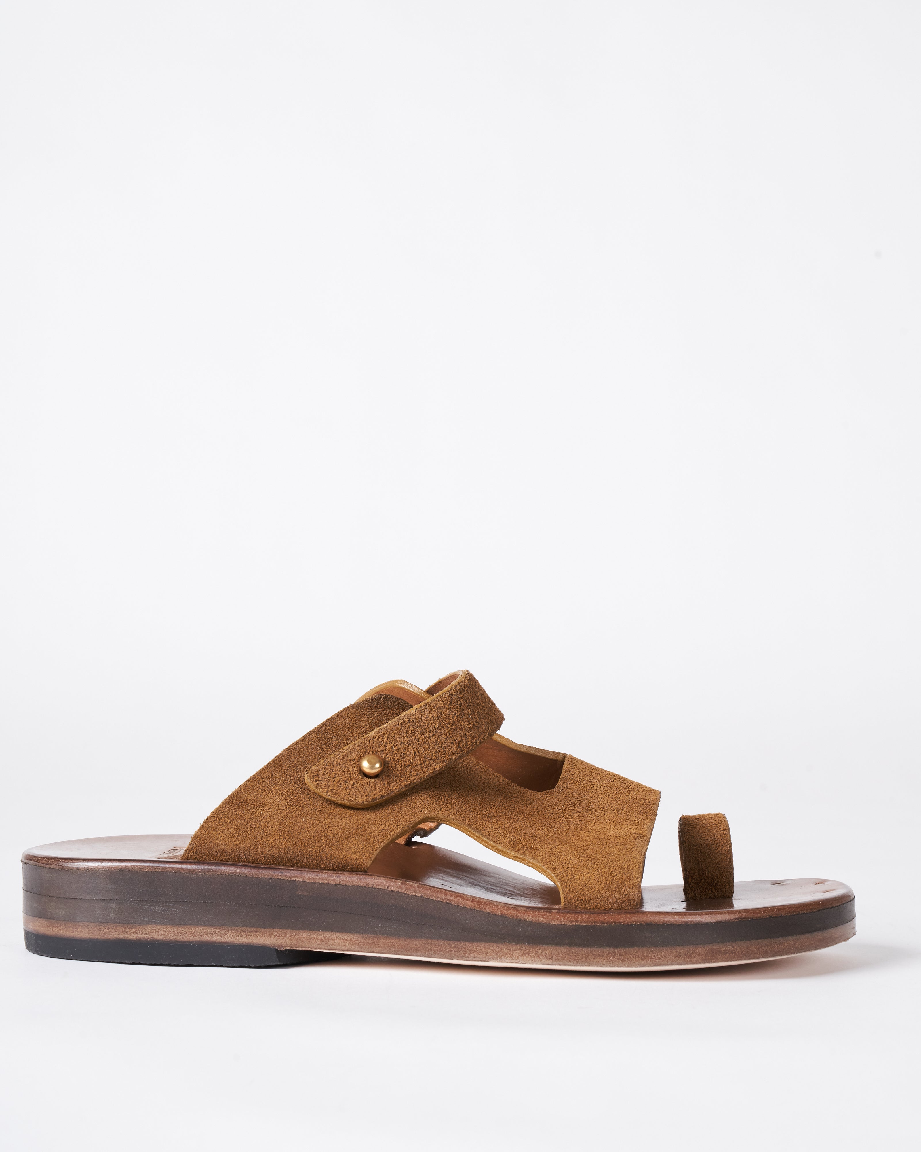 bowie toe ring sandal desert sand suede