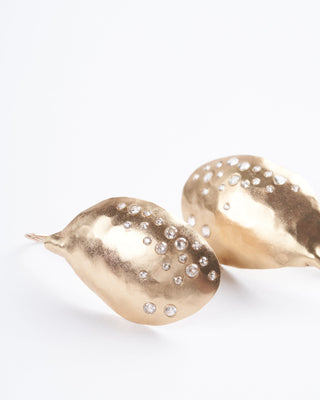 bronze petal earring- bronze