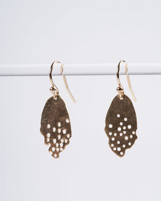 bronze petit leaf earrings