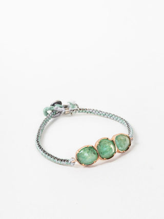 triple orbit emerald bracelet