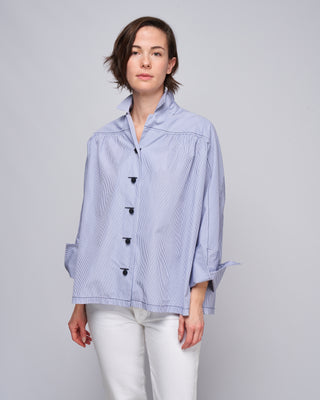 button down shirt - navy/white