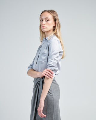 button up silk shirt