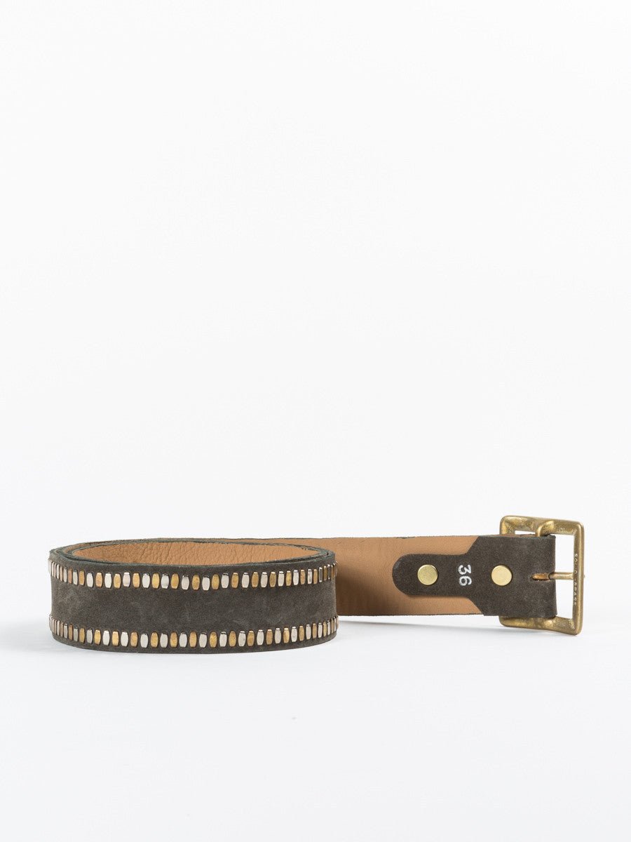 Calleen Cordero Mala Suede Belt in Olive display picture 2