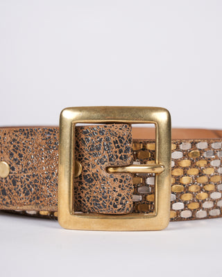 snake belt - gold sheen brass & nickel