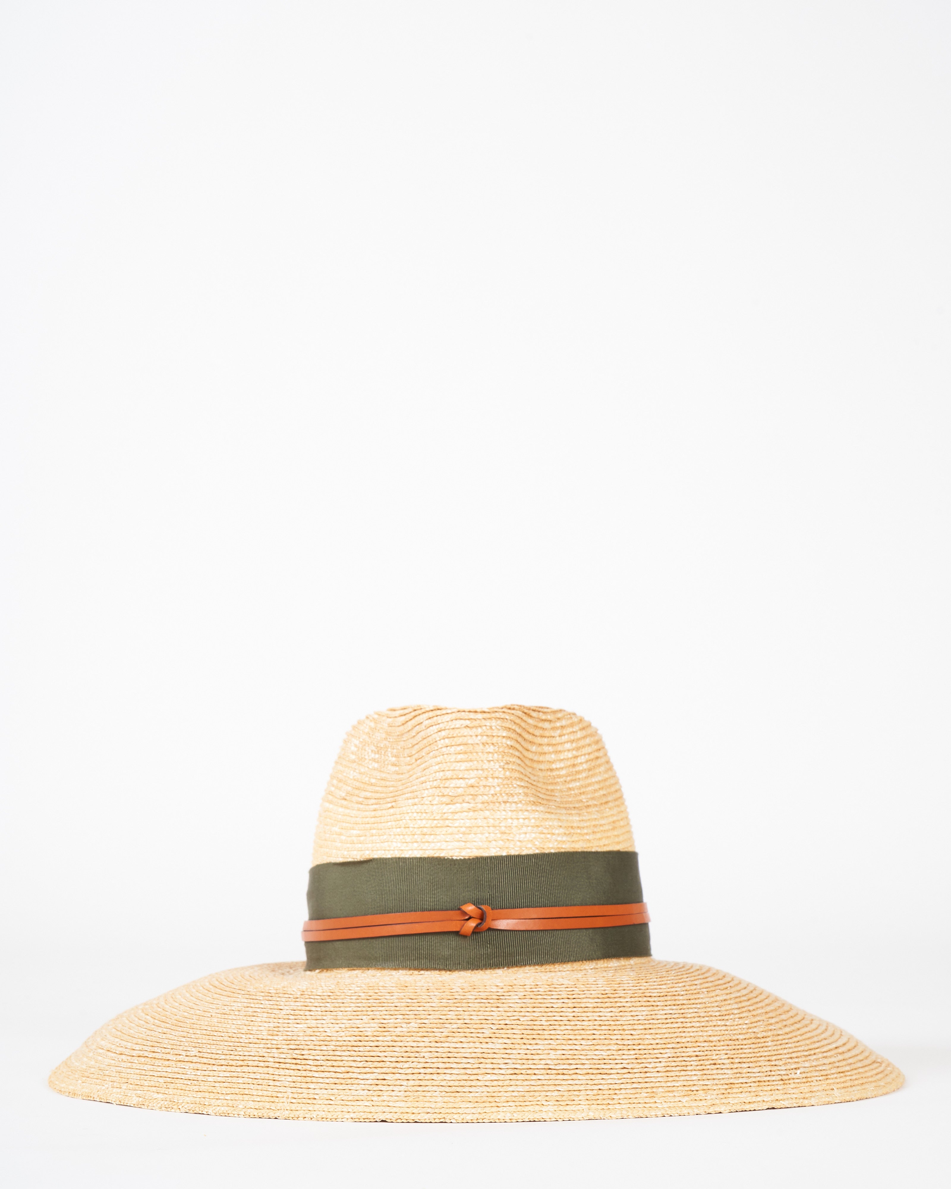 Lola Hats White Wide-Brim Sun Hat with Orange Trim Lola Wide Brim Jute Straw Hat In Orange | Brunna.Co | Wolf  main image 3