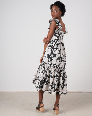 darby dress - graphic floral black