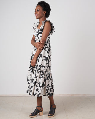 darby dress - graphic floral black