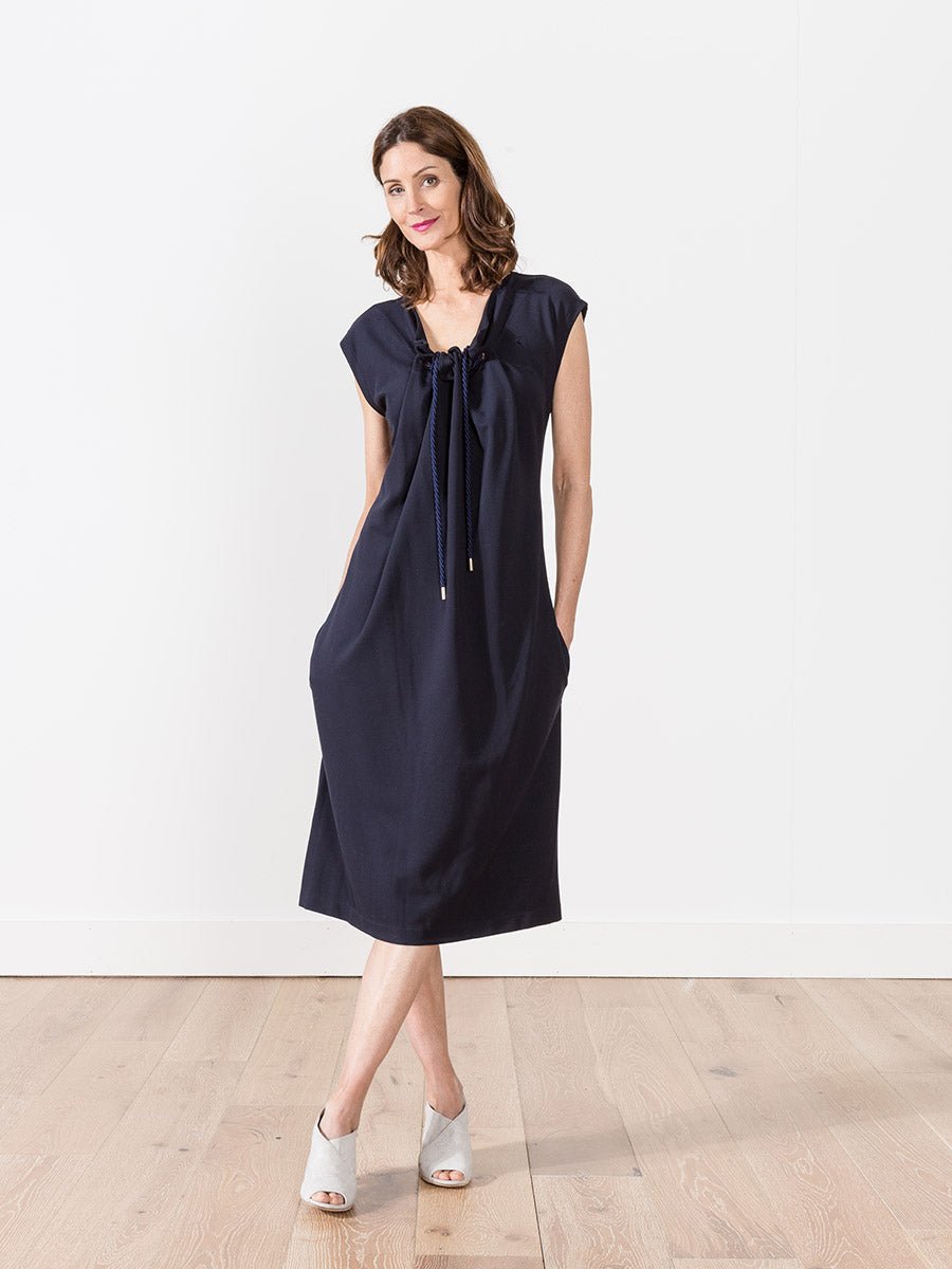 cinched cord dress