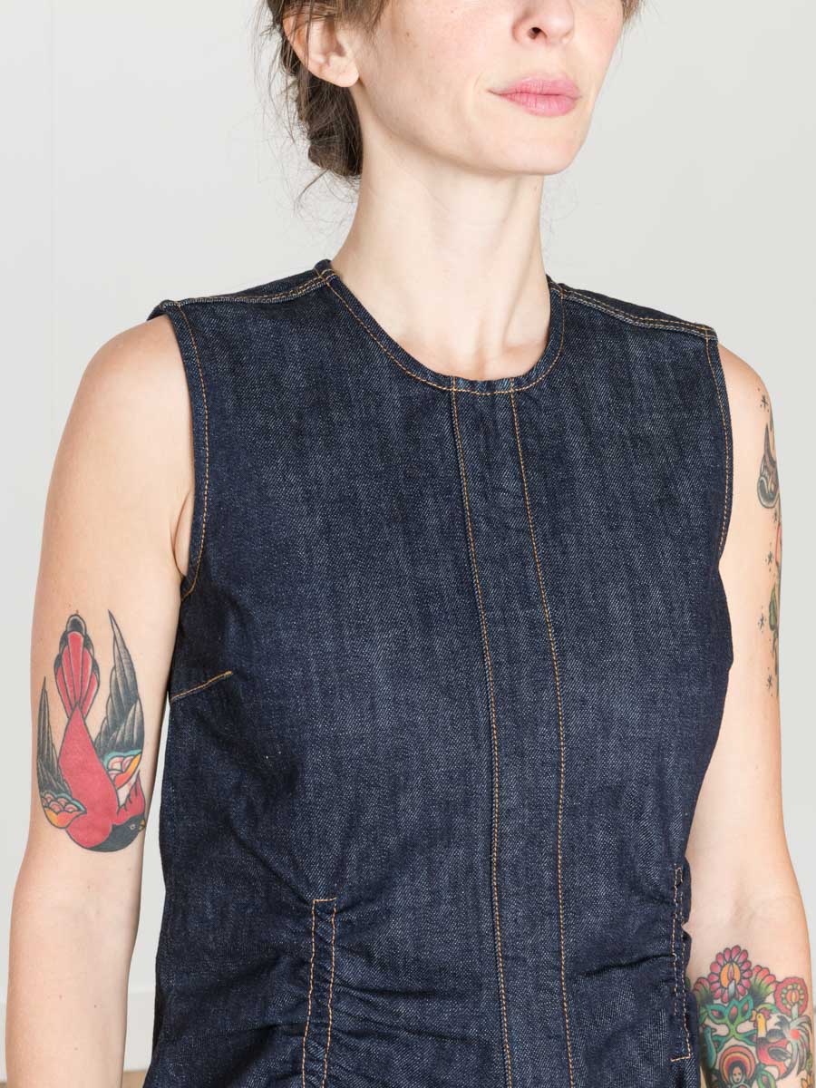 carven denim dress Carven Denim Dress Blue 36