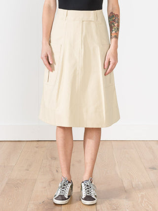 cotton gaberdine skirt