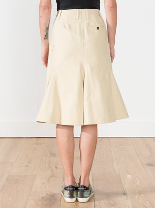 cotton gaberdine skirt