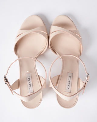 gloria heeled sandal with ankle strap - florence spiagga rosa