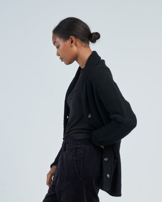 cashmere shawl collar cardigan