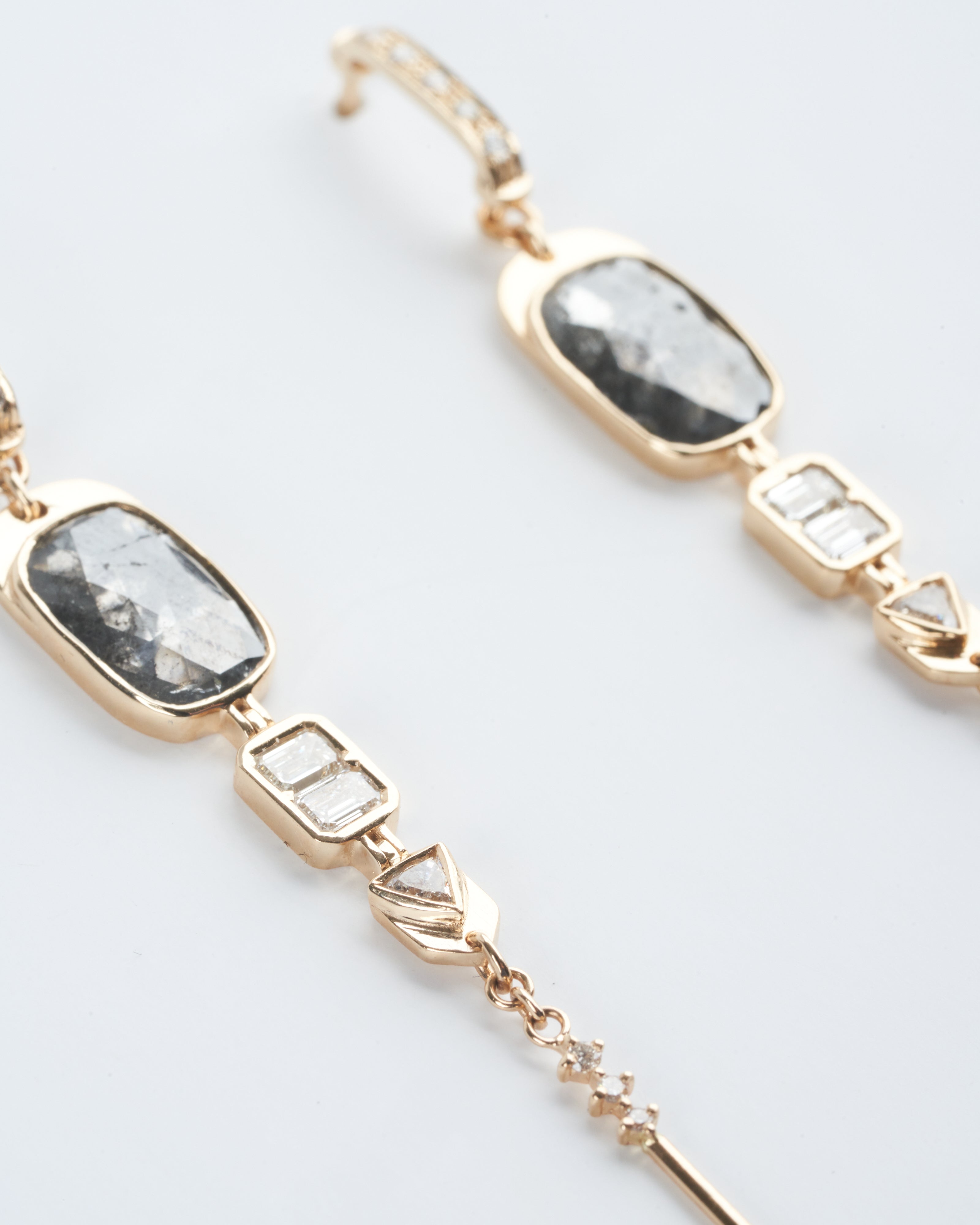 Celine Grands Volumes DIAMANTÉ Gold Crystal Drop Earrings - Luxe Time
