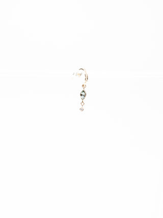 dangling marquise tourmaline and diamond earring